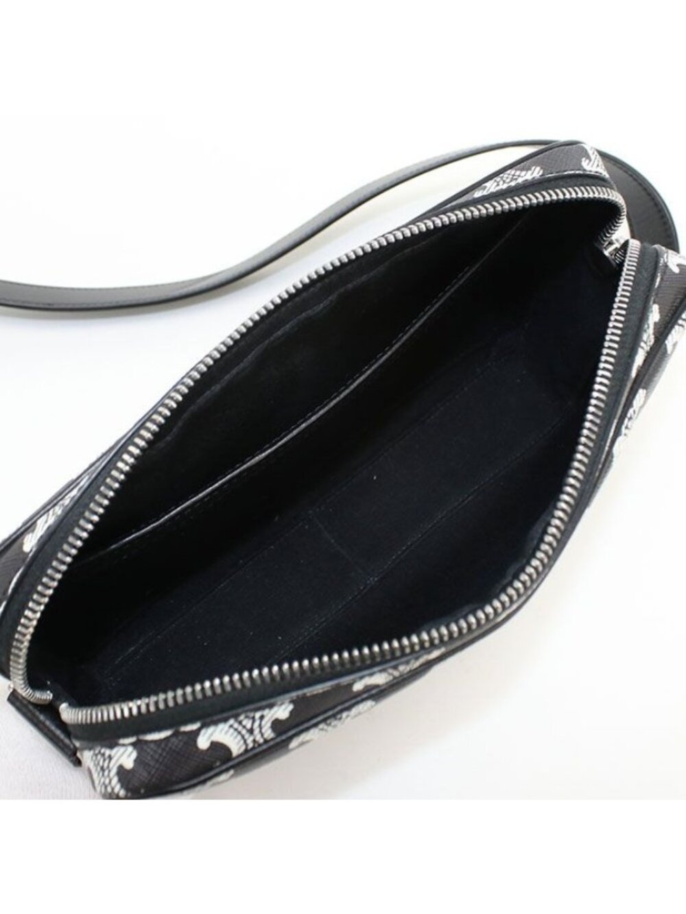 Celine Shoulder Bag Triomphe Canvas Crossbody Calf - Picture 3 of 8